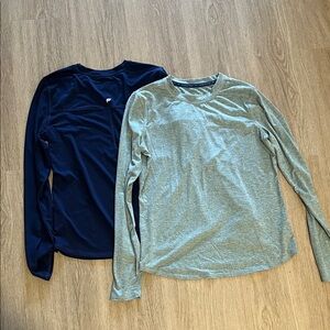 2 athletic long sleeves